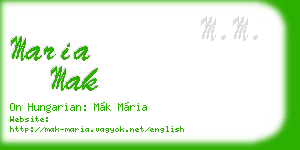 maria mak business card