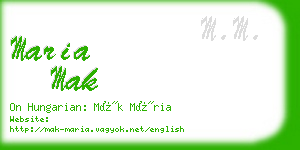 maria mak business card